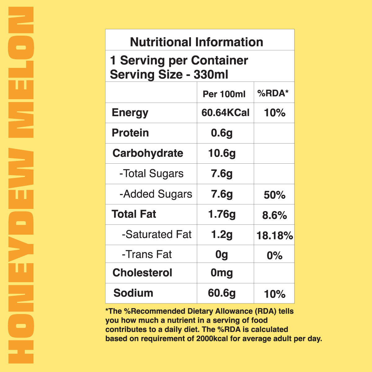 Honeydew Melon Bubble Tea Drink (Pack of 3) - Pay for 3, Get 3 FREE!