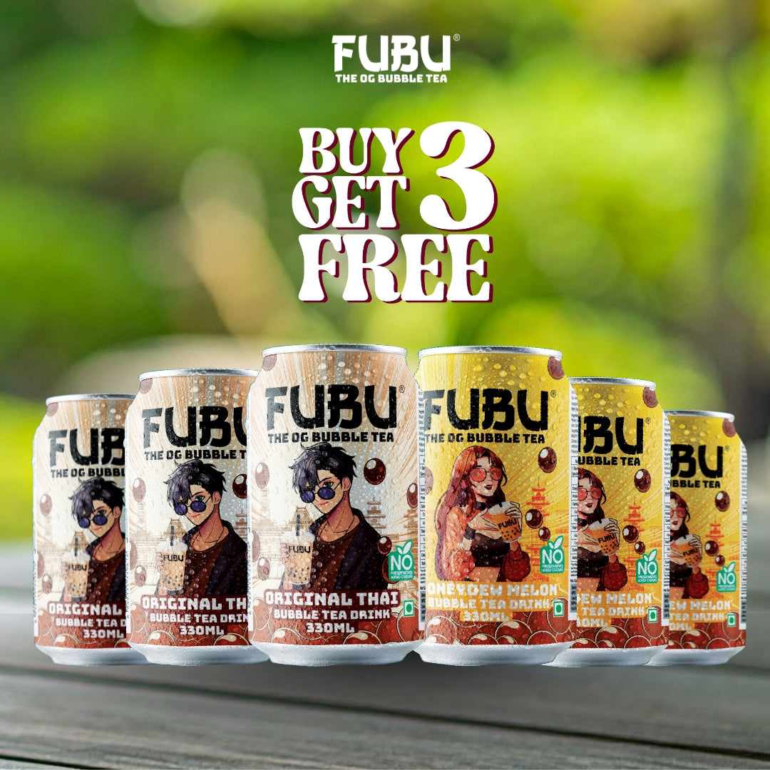 Assorted Bubble Tea Drink (Pack of 3) - Pay for 3, Get 3 FREE!