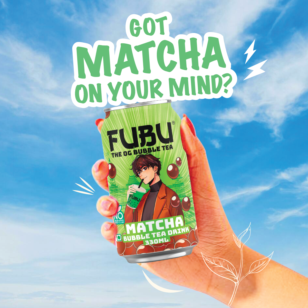 Matcha Bubble Tea Drink(Pack of 3) - Pay for 3, Get 3 FREE!