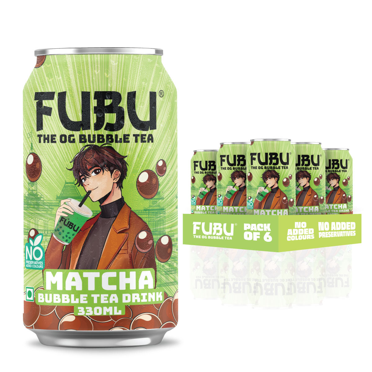 Matcha Bubble Tea Drink(Pack of 3) - Pay for 3, Get 3 FREE!