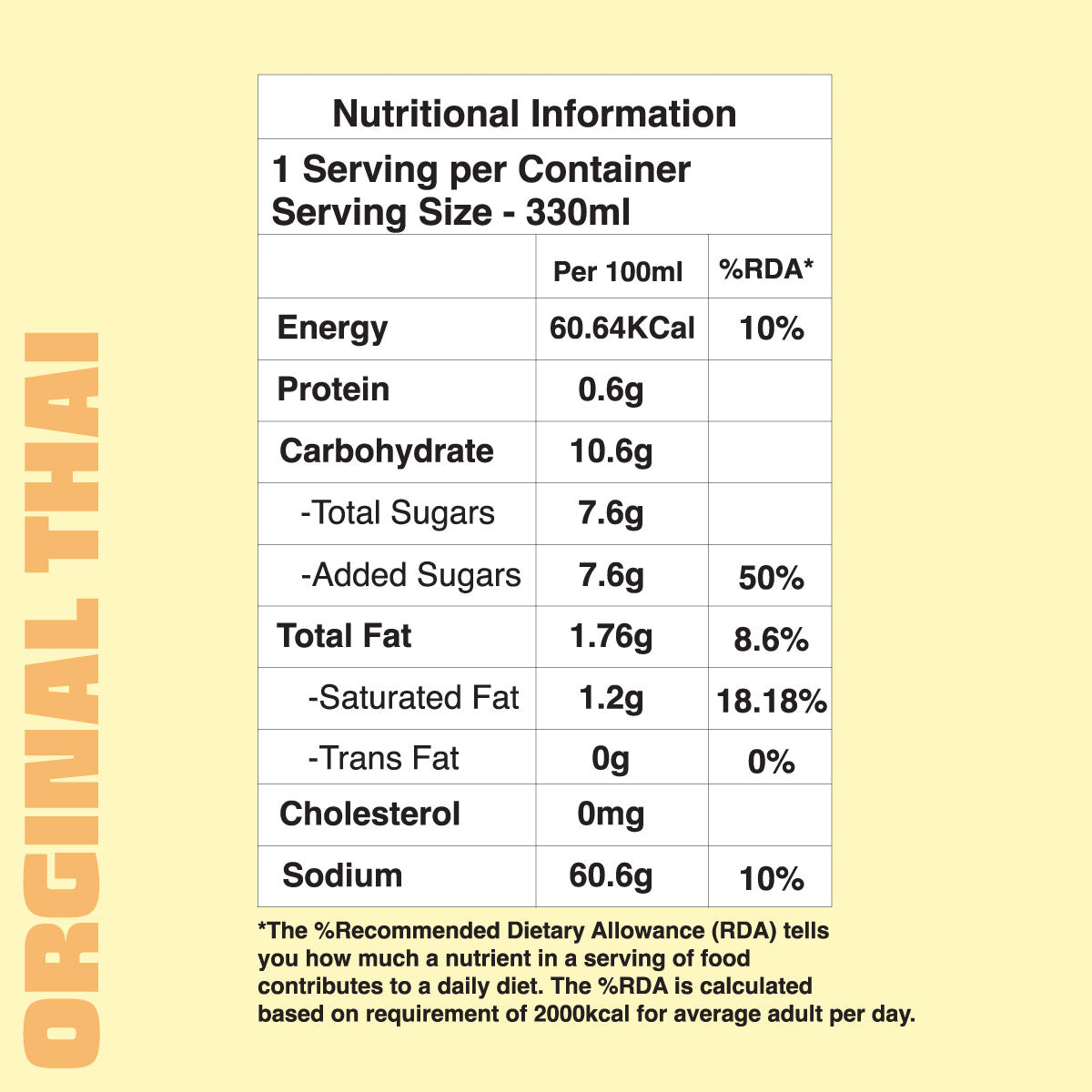 Original Thai Bubble Tea Drink (Pack of 3) - Pay for 3, Get 3 FREE!